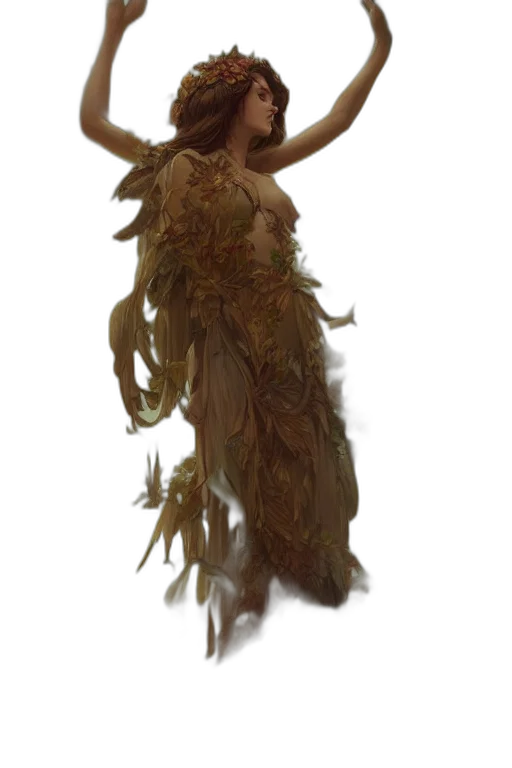 dress, creature, hair, mask, concept art, fantasy art, 3d render, photorealistic transparent PNG cut-out