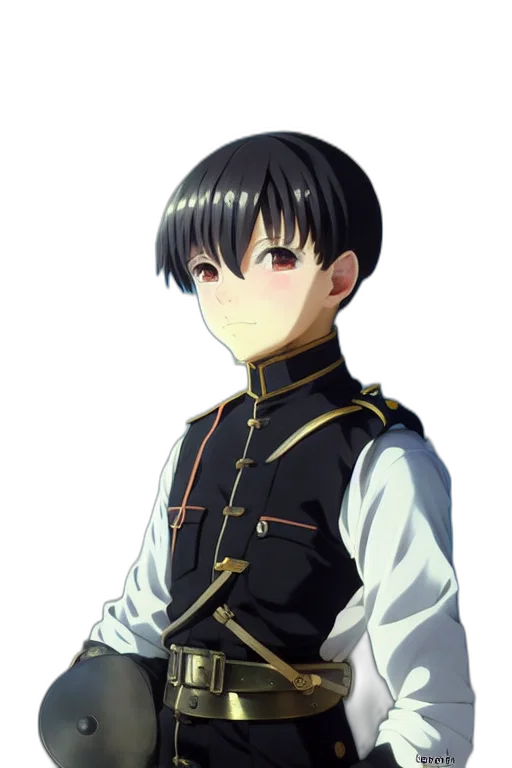 staff, jacket, face, sword transparent PNG cut-out