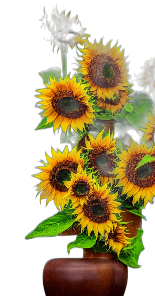 flower, crown, 3d render, photorealistic, oil painting, golden, earth tones, colorful transparent PNG cut-out