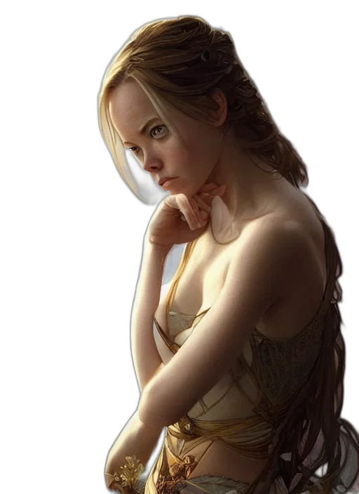 jewelry, dress, face, staff transparent PNG cut-out
