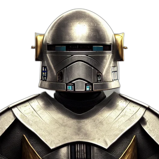 robot, mask, face, staff, concept art, 3d render, fantasy art, pixel art transparent PNG cut-out