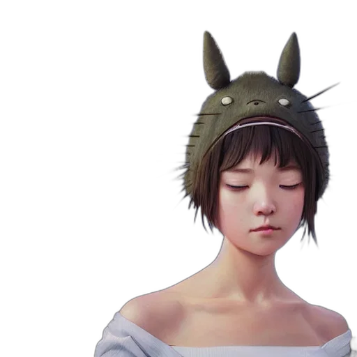 hat, face, mask, creature, photorealistic, concept art, 3d render, fantasy art transparent PNG cut-out