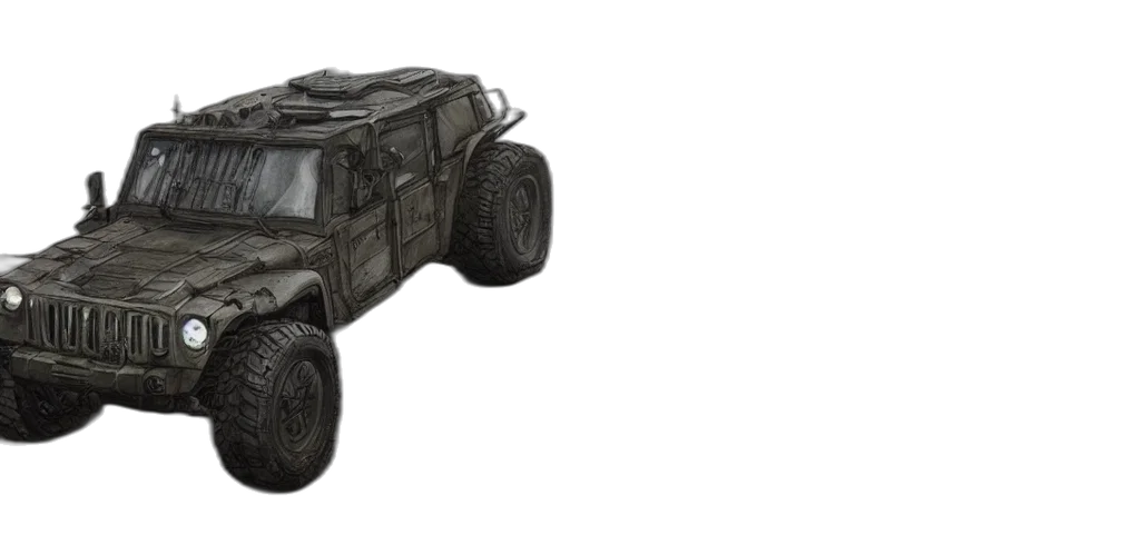 car, weapon, robot, 3d render transparent PNG cut-out