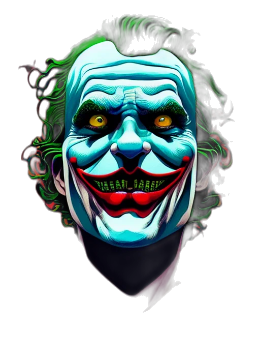 mask, face, creature, comic book art transparent PNG cut-out