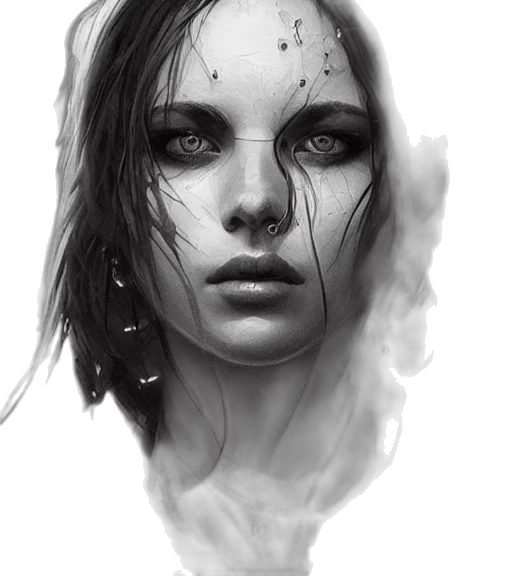 face, mask, creature, fantasy art, photorealistic, concept art, comic book art, fire transparent PNG cut-out