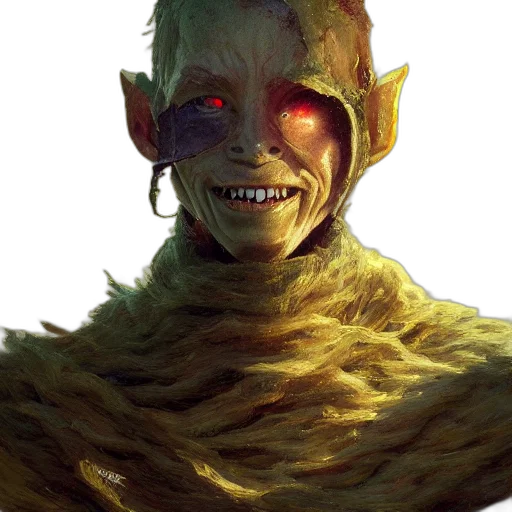 creature, mask, face, staff transparent PNG cut-out
