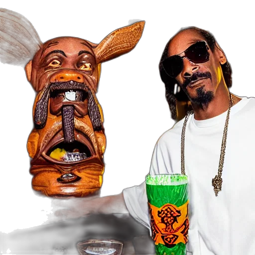 mask, animal, concept art, snoop, dogg, trader, vic, bar transparent PNG cut-out