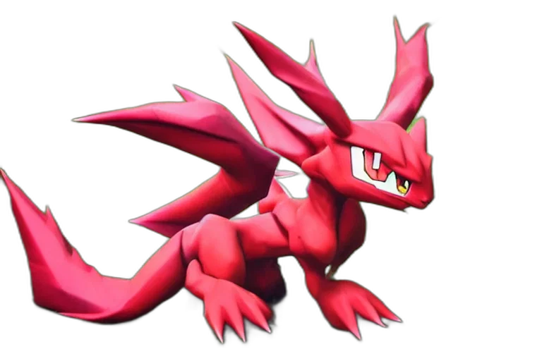 dragon, animal, creature, weapon, 3d render, concept art, pixel art, fantasy art transparent PNG cut-out