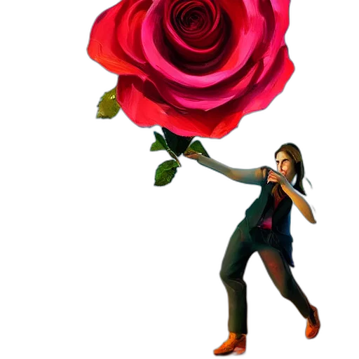 flower, staff, weapon, 3d render, concept art, pixel art, photorealistic, red transparent PNG cut-out