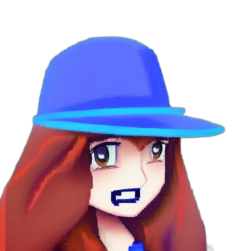 hat, face, hair, creature transparent PNG cut-out