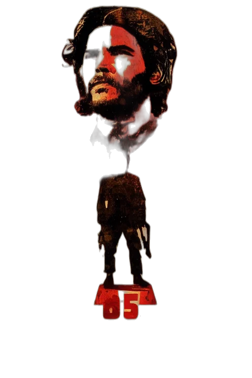 concept art, pixel art, fantasy art, comic book art, fire, guerrillero, heroico, president transparent PNG cut-out