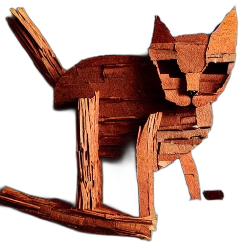 animal, staff, furniture, mask, 3d render, concept art, pixel art, cat transparent PNG cut-out