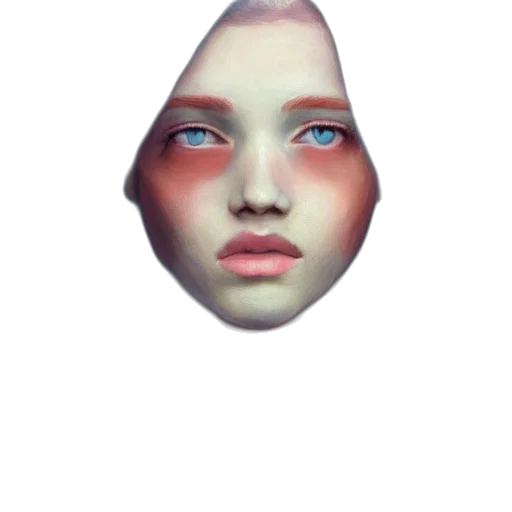 face, mask, creature, crown, 3d render, photorealistic, concept art, vaporwave transparent PNG cut-out