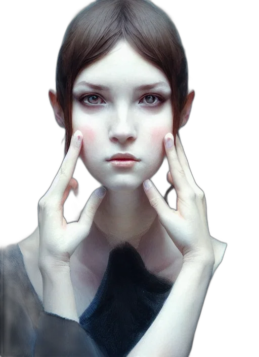 face, mask, robot, jewelry, photorealistic, fantasy art, concept art, 3d render transparent PNG cut-out