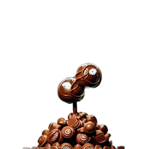 jewelry, crown, food, staff, 3d render, photorealistic, earth tones, marshmallows transparent PNG cut-out