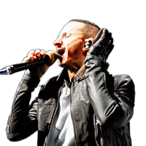 jacket, chester, bennington, singing transparent PNG cut-out