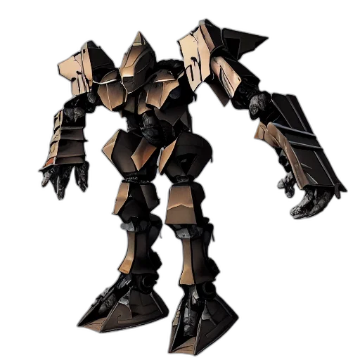 robot, weapon, concept art, 3d render, pixel art, armored, knight, mech transparent PNG cut-out