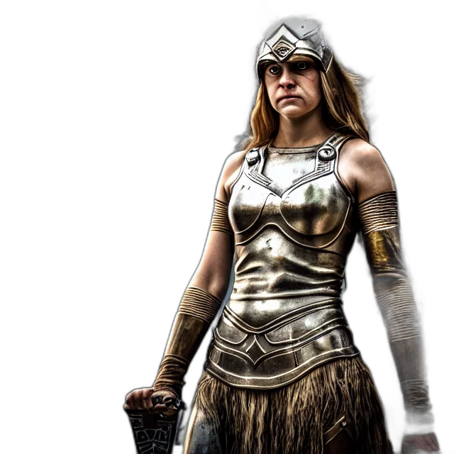 sword, concept art, fantasy art, 3d render, comic book art, photo, valkyrie, warrior transparent PNG cut-out