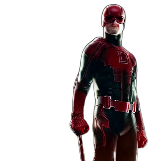 comic book art, concept art, 3d render, red, matt, reeves, daredevil transparent PNG cut-out