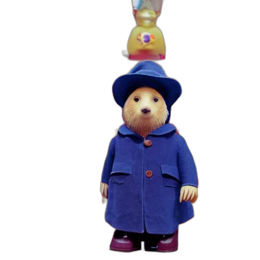 hat, staff, 3d render, paddington transparent PNG cut-out