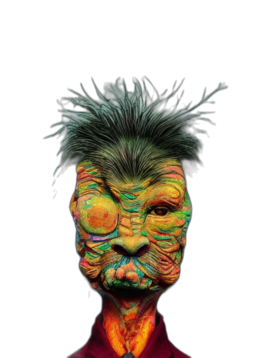 mask, face, creature, hair transparent PNG cut-out