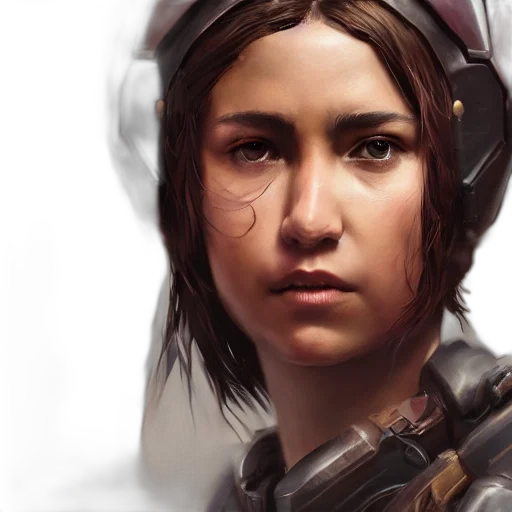 face, concept art, photorealistic, fantasy art, comic book art, portrait, young, woman transparent PNG cut-out