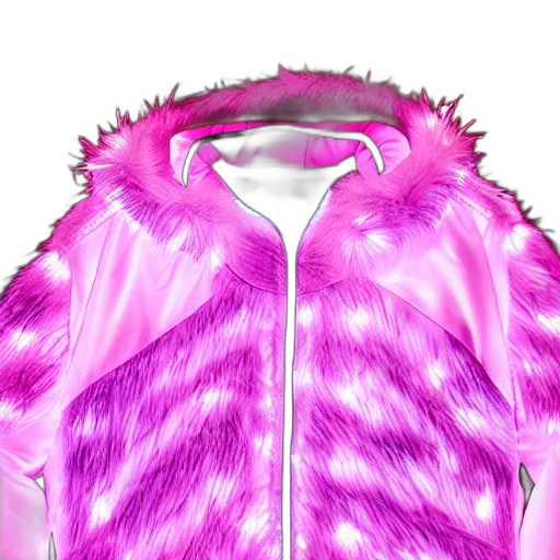 jacket, dress, vaporwave, 3d render transparent PNG cut-out