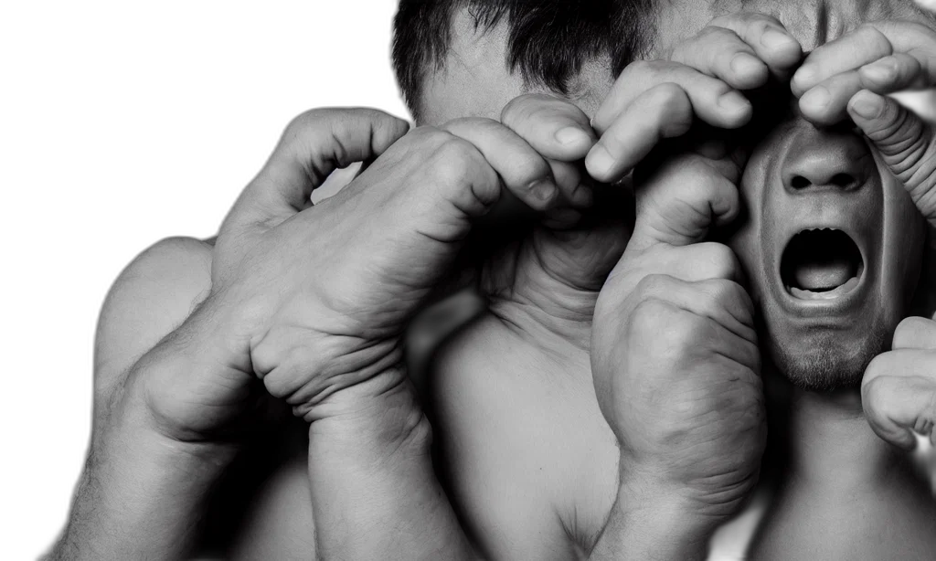 photorealistic, intense, moment, man, clenching, fists, screaming, celebration transparent PNG cut-out
