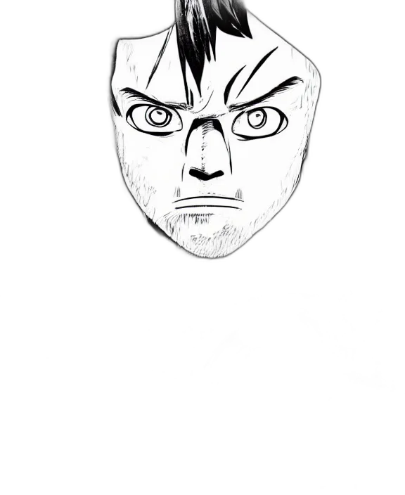 face, mask, creature, comic book art transparent PNG cut-out