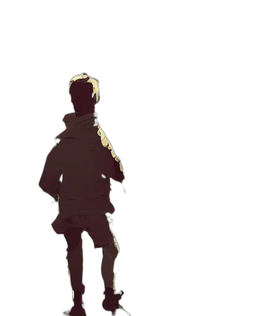 jacket, staff, weapon, creature transparent PNG cut-out
