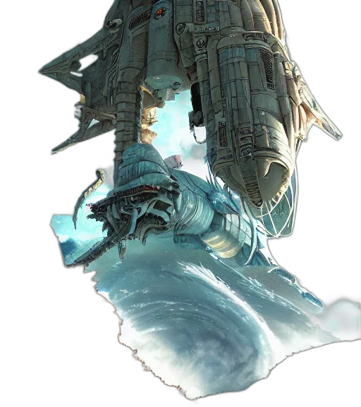 dragon, weapon, robot, creature, concept art, fantasy art, comic book art, cyberpunk transparent PNG cut-out