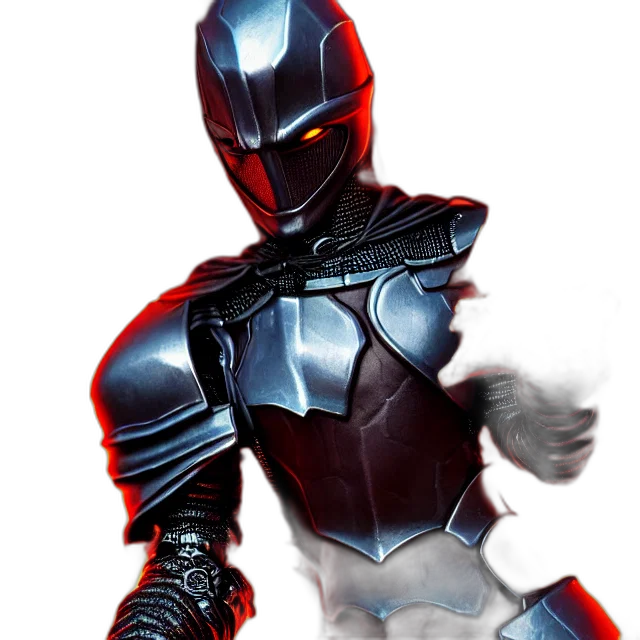 robot, 3d render, concept art, comic book art, fantasy art, red, hell, knight transparent PNG cut-out