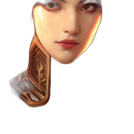 face, mask, jewelry, crown, fantasy art, concept art, photorealistic, 3d render transparent PNG cut-out