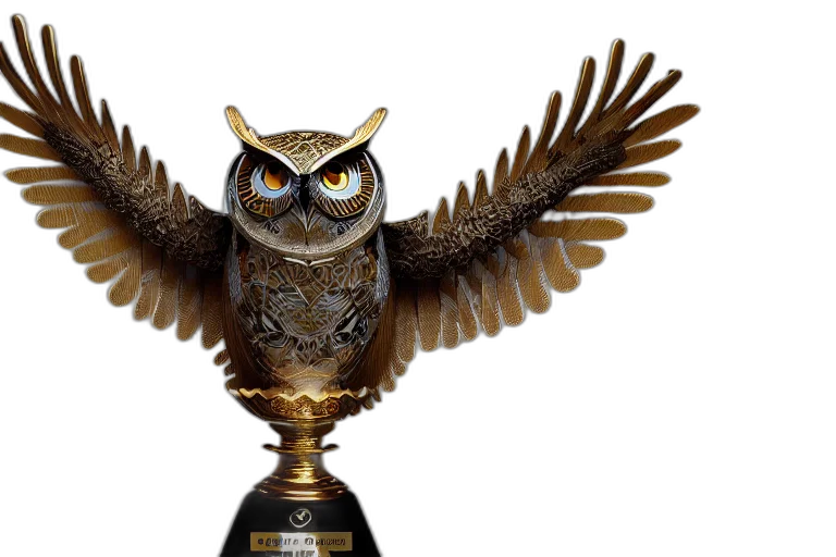 photorealistic, 3d render, trophy, flying transparent PNG cut-out