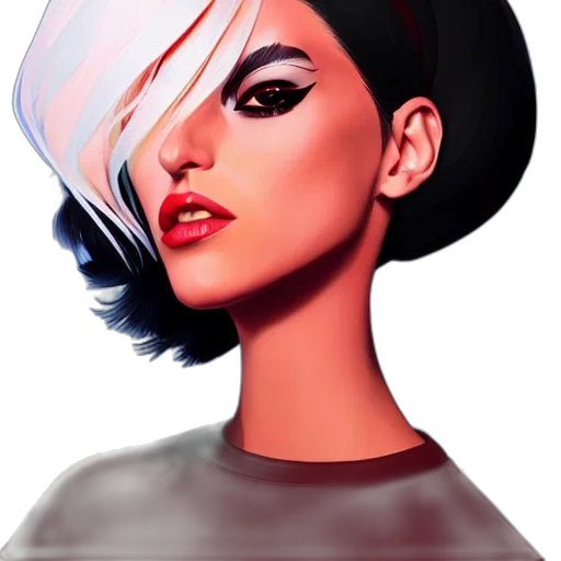 face, hat, hair, mask transparent PNG cut-out