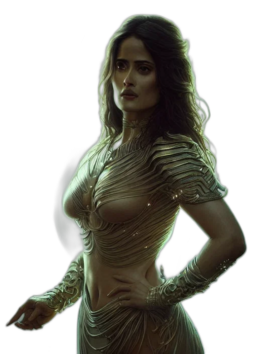 dress, fantasy art, concept art, comic book art transparent PNG cut-out