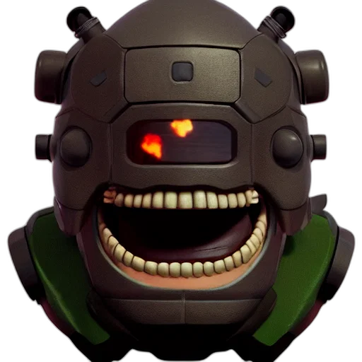 robot, mask, face, creature transparent PNG cut-out