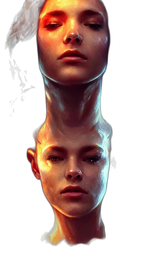 face, mask, robot, crown transparent PNG cut-out