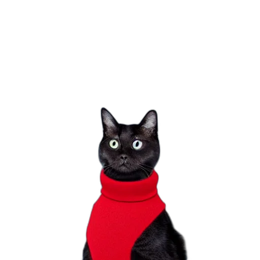 jacket, animal, dress, staff, 3d render, red, dark, monochrome transparent PNG cut-out