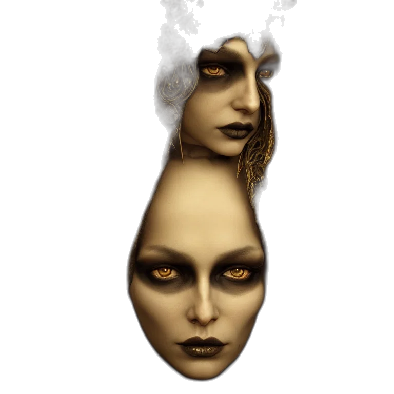 mask, face, hat, crown, fantasy art, concept art, photorealistic, 3d render transparent PNG cut-out
