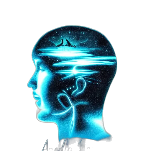 face, robot, crown, hair, vaporwave, cyberpunk, concept art, watercolor transparent PNG cut-out