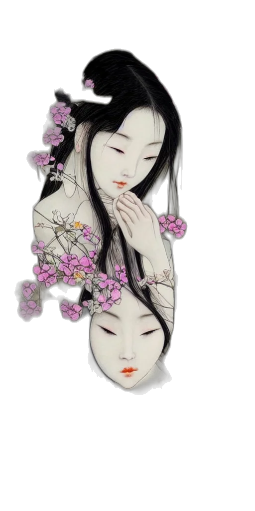 jewelry, dress, photorealistic, fantasy art, oil painting, concept art, rain, monochrome transparent PNG cut-out