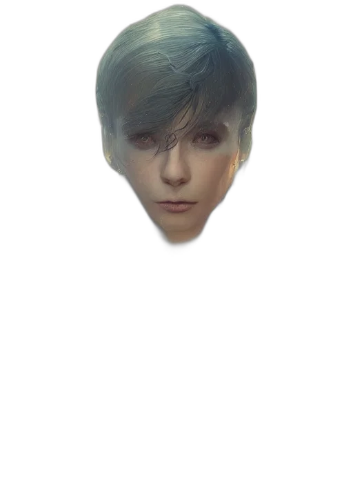 face, mask, hair, creature transparent PNG cut-out