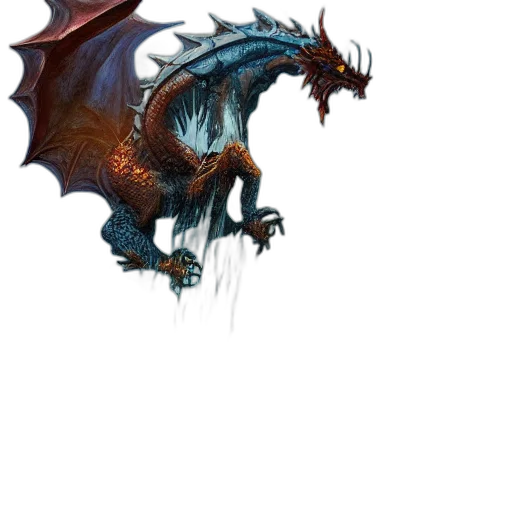 dragon, staff, creature, animal, fantasy art, concept art, pixel art, 3d render transparent PNG cut-out