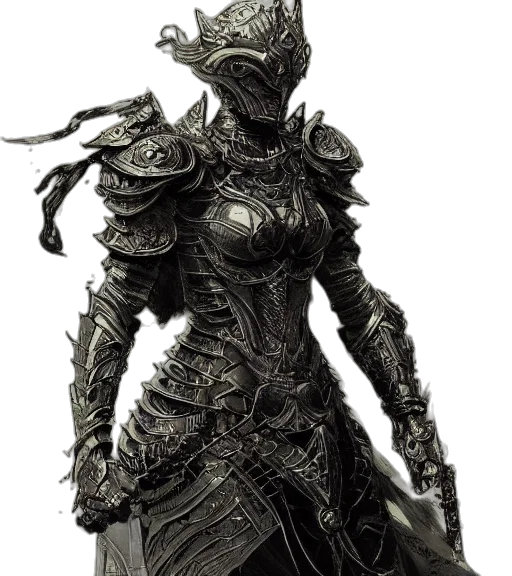 robot, dragon, sword, staff transparent PNG cut-out
