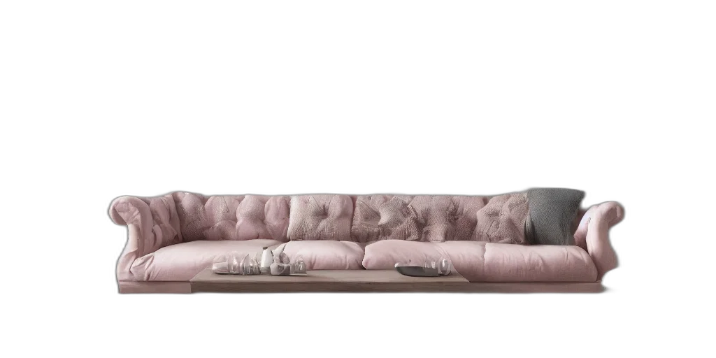 furniture, 3d render, pastel, modern, indoor, room, covered, insanely transparent PNG cut-out