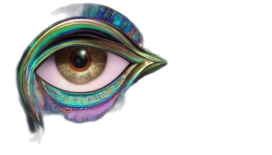 mask, jewelry, face, 3d render, photorealistic, concept art, cyberpunk, colorful transparent PNG cut-out
