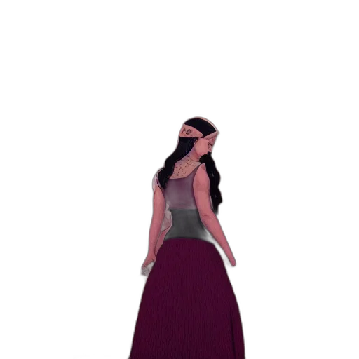 dress, concept art, cartoon, 3d render transparent PNG cut-out