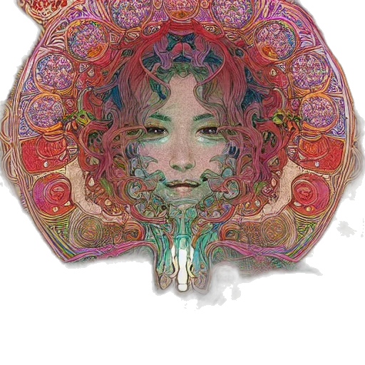 mask, face, crown, jewelry, fantasy art, watercolor, concept art, comic book art transparent PNG cut-out