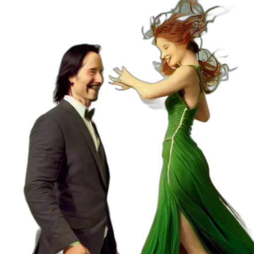 dress, hair, concept art, photorealistic transparent PNG cut-out